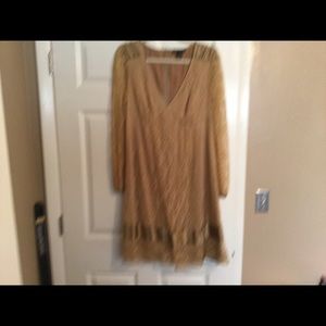 Iman gold lace dress